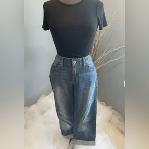 Calvin Klein Jeans Woman Denim Crop Folded Hem Size 28/6